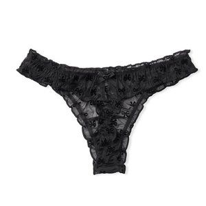 Victoria's Secret DREAM ANGELS Ruffle Mesh Thong Panty